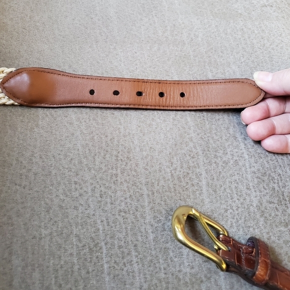 Brighton Elastic Cord w/ Croco Belt croco-embossed leather In Beige Size 34 main image 9